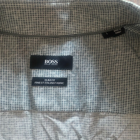 Hugo Boss Slim Fit Checked Shirt Sz L - Picture 6 of 6